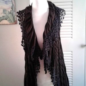 Johnny Was Beautiful Black Spring Coat